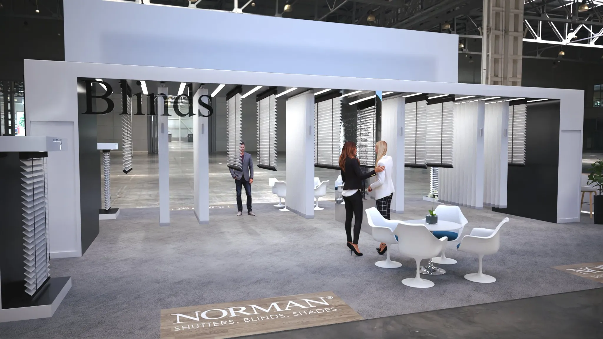 20x40 Island booth design by Reaction Space